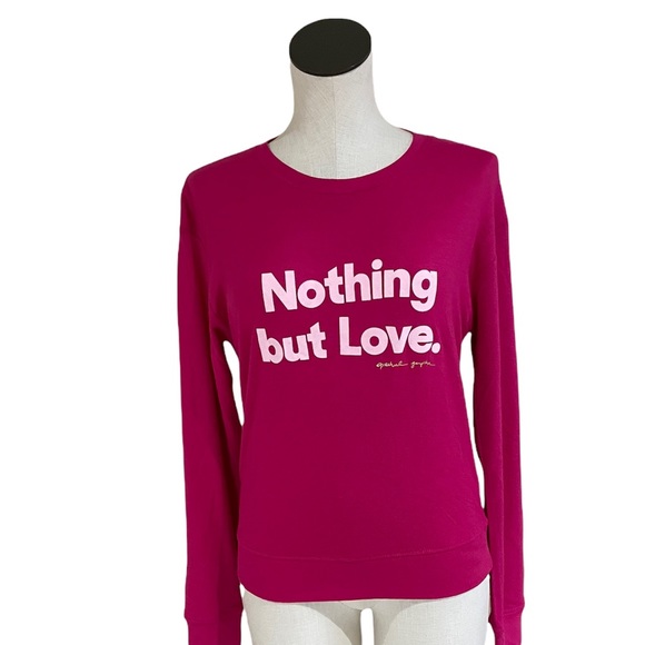 NWT Spiritual Gangster Nothing But Love Savasana Sweater Pink - Picture 5 of 9